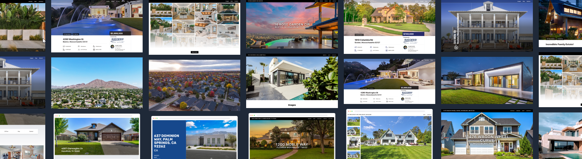Free branded and unbranded property websites with each pacikage.