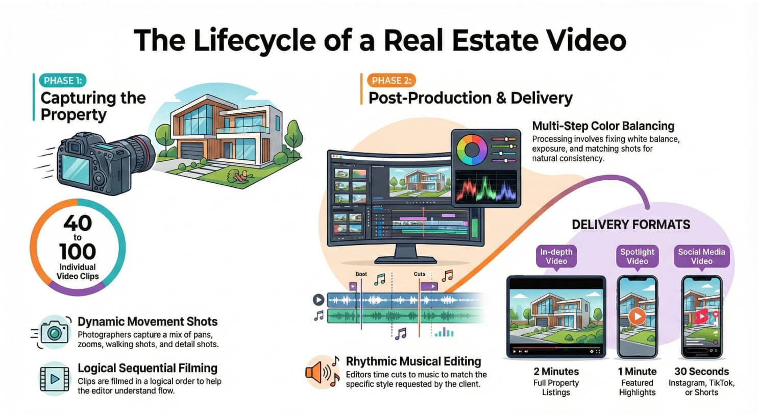 The Lifecyle of Real Estate Videos by Snap2Close